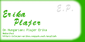 erika plajer business card